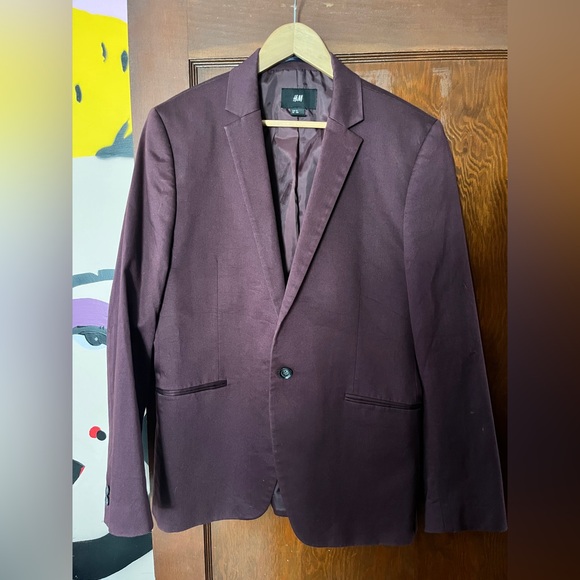 H&M Men's Purple Blazer - Picture 1 of 4